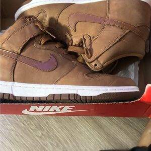 Nike  Leather Brown dunks
